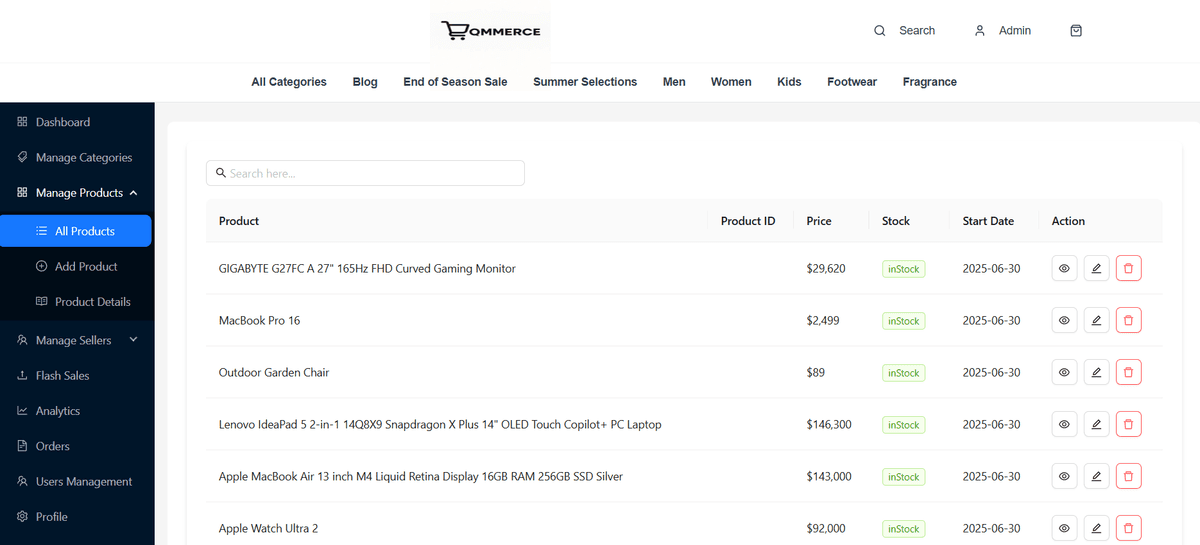 E-Commerce Platform screenshot 2